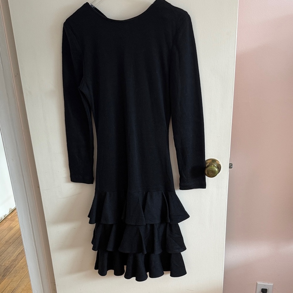 All that Jazz Black Ruffle Kids Dress